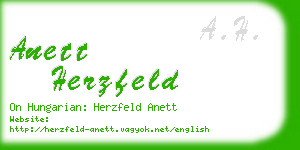 anett herzfeld business card